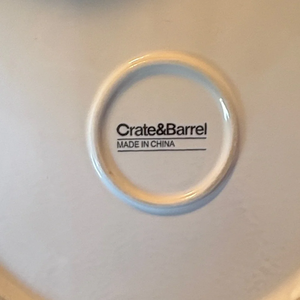 Crate&Barrel White Ceramic Cheese Keeper